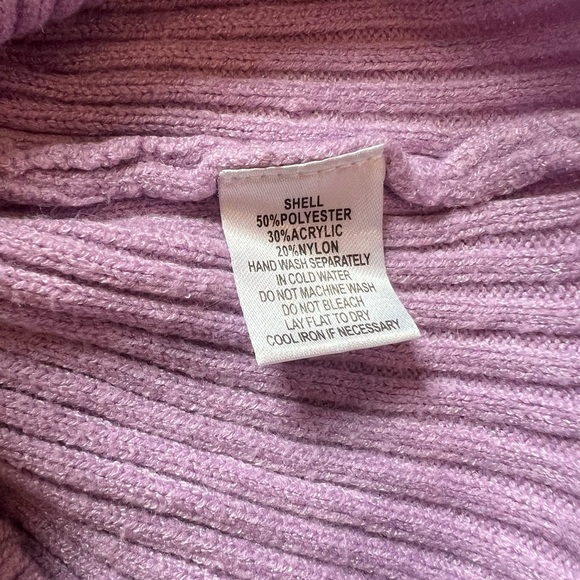 Cotton Candy LA lilac purple mock neck sweater - Picture 3 of 4